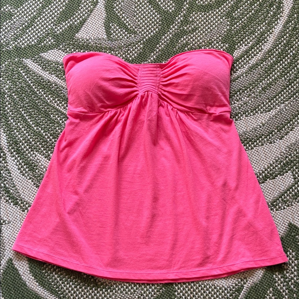 Pink & Padded Babbydoll Tube Top Strapless Top